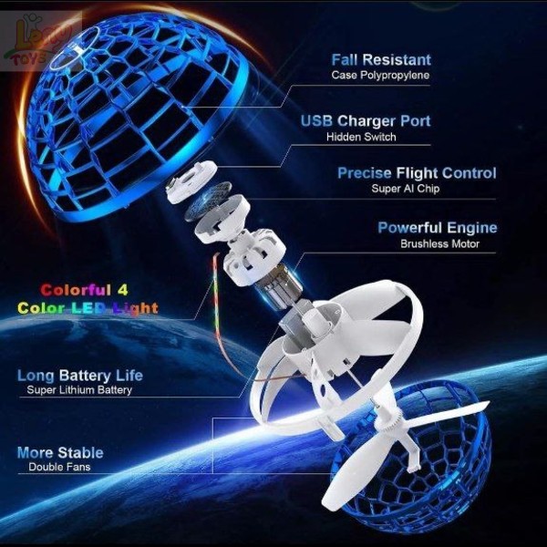 توپ پرنده شارژی ریموت دار LED